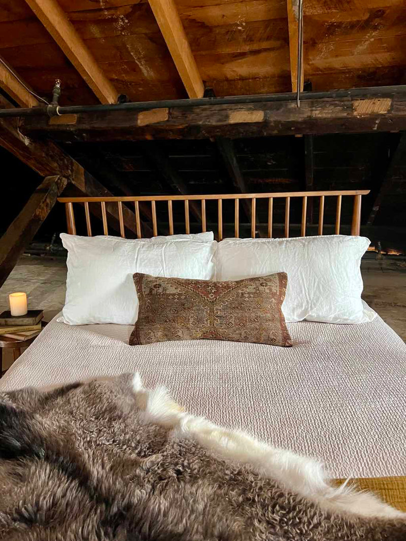 Vintage Rug Pillow Sustainable Home Decor @ Woven Kin Home