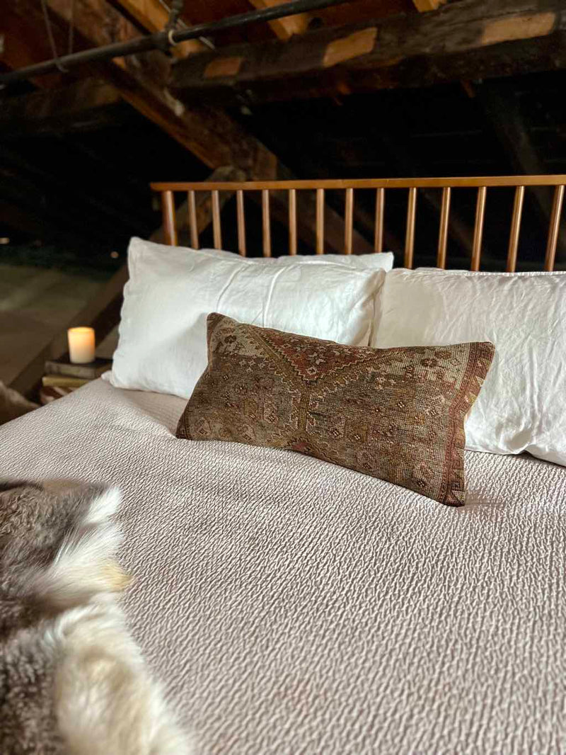Vintage Rug Pillow Sustainable Home Decor @ Woven Kin Home