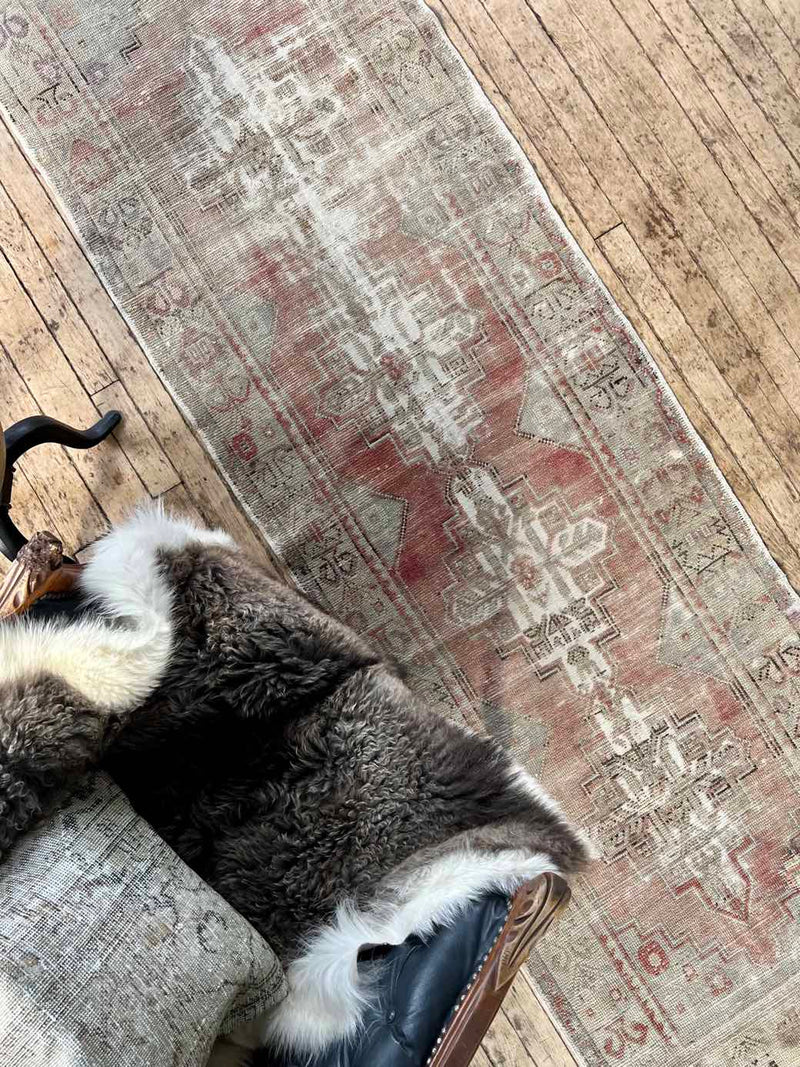 Vintage runner rug sustainable home decor at Woven Kin Home