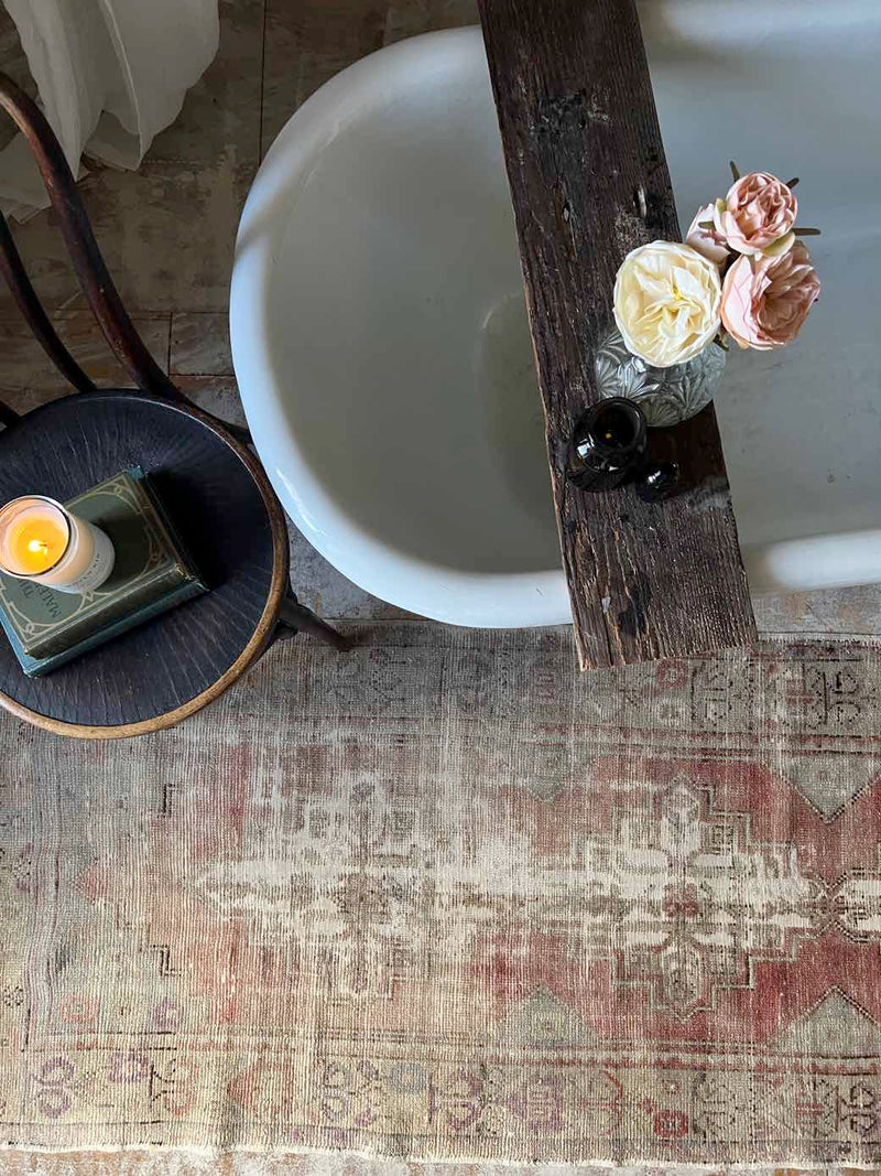 Vintage runner rug sustainable home decor at Woven Kin Home