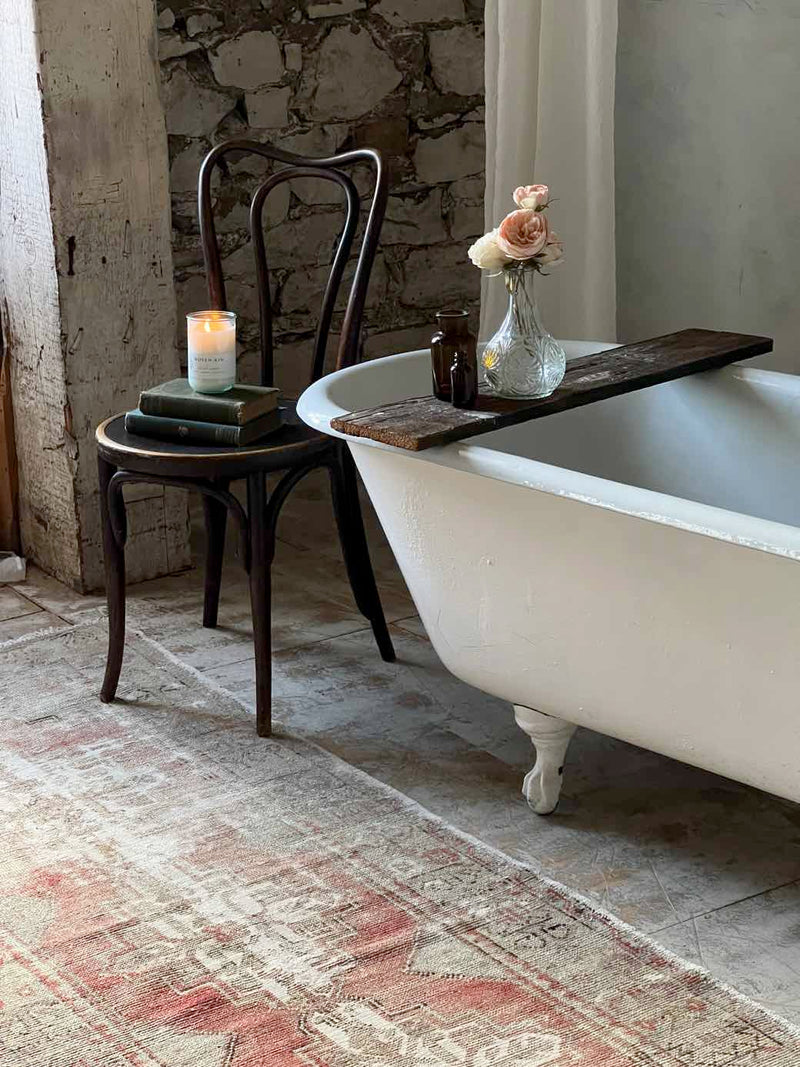 Vintage runner rug sustainable home decor at Woven Kin Home