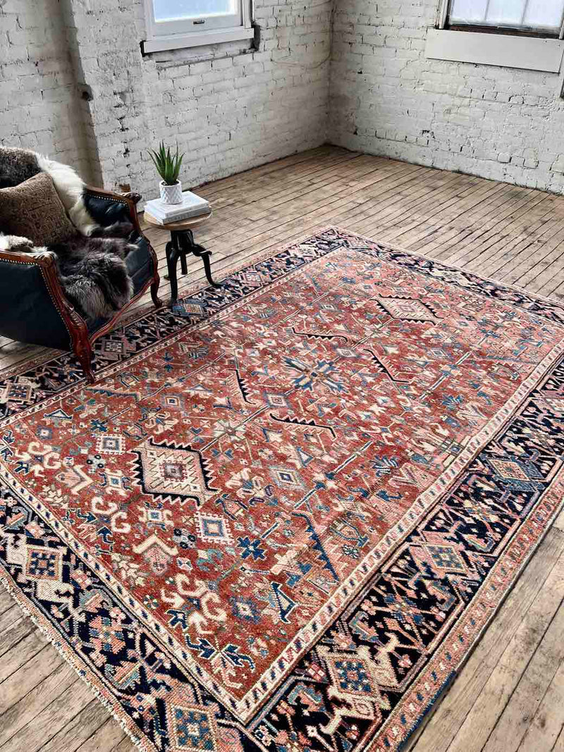 Vintage Persian Hand-knotted Area Rug at Woven Kin Home