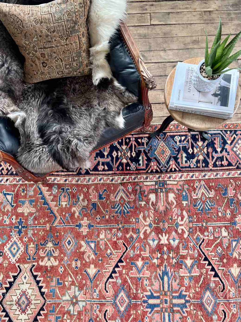 Vintage Persian Hand-knotted Area Rug at Woven Kin Home