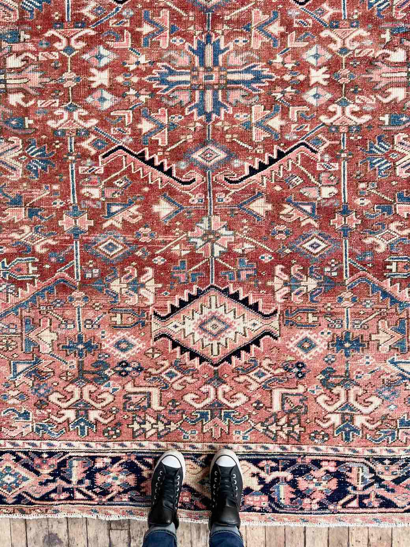 Vintage Persian Hand-knotted Area Rug at Woven Kin Home
