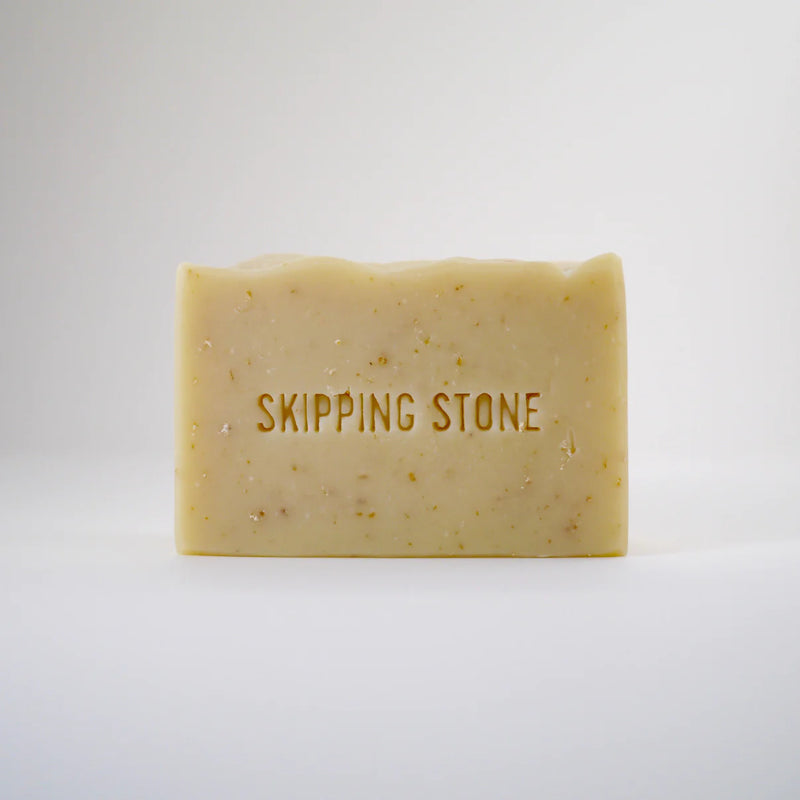 Skipping Stone Pure Oatmeal Honey Unscented Face + Body Soap Woven Kin Home Bath