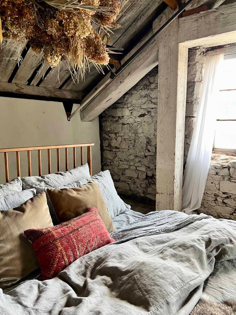 Vintage Rug Pillow Sustainable Home Decor @ Woven Kin Home