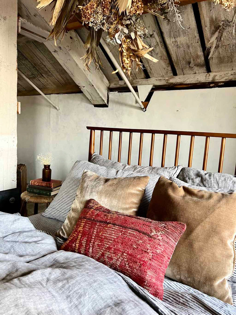 Vintage Rug Pillow Sustainable Home Decor @ Woven Kin Home