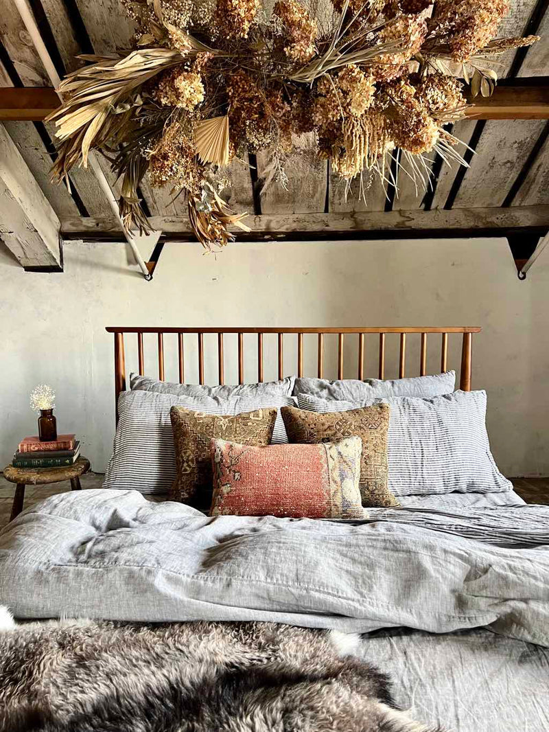Vintage Rug Pillow Sustainable Home Decor @ Woven Kin Home
