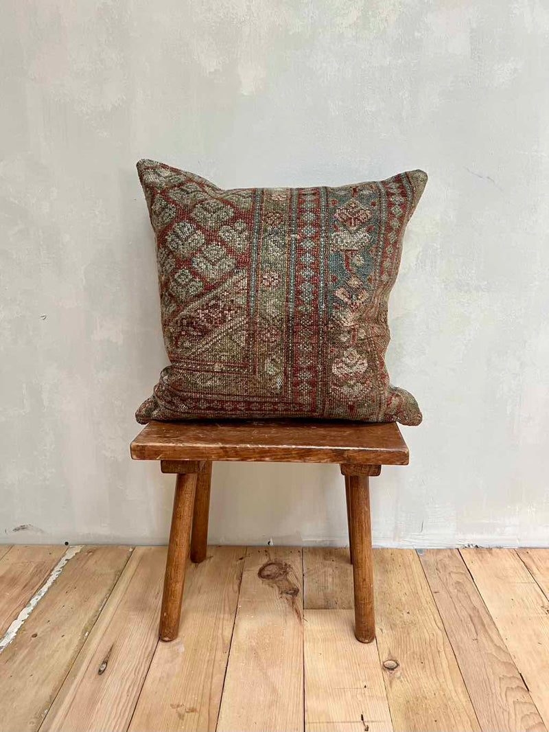Vintage Rug Pillow Sustainable Home Decor @ Woven Kin Home