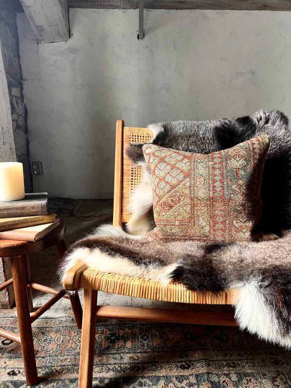 Vintage Rug Pillow Sustainable Home Decor @ Woven Kin Home