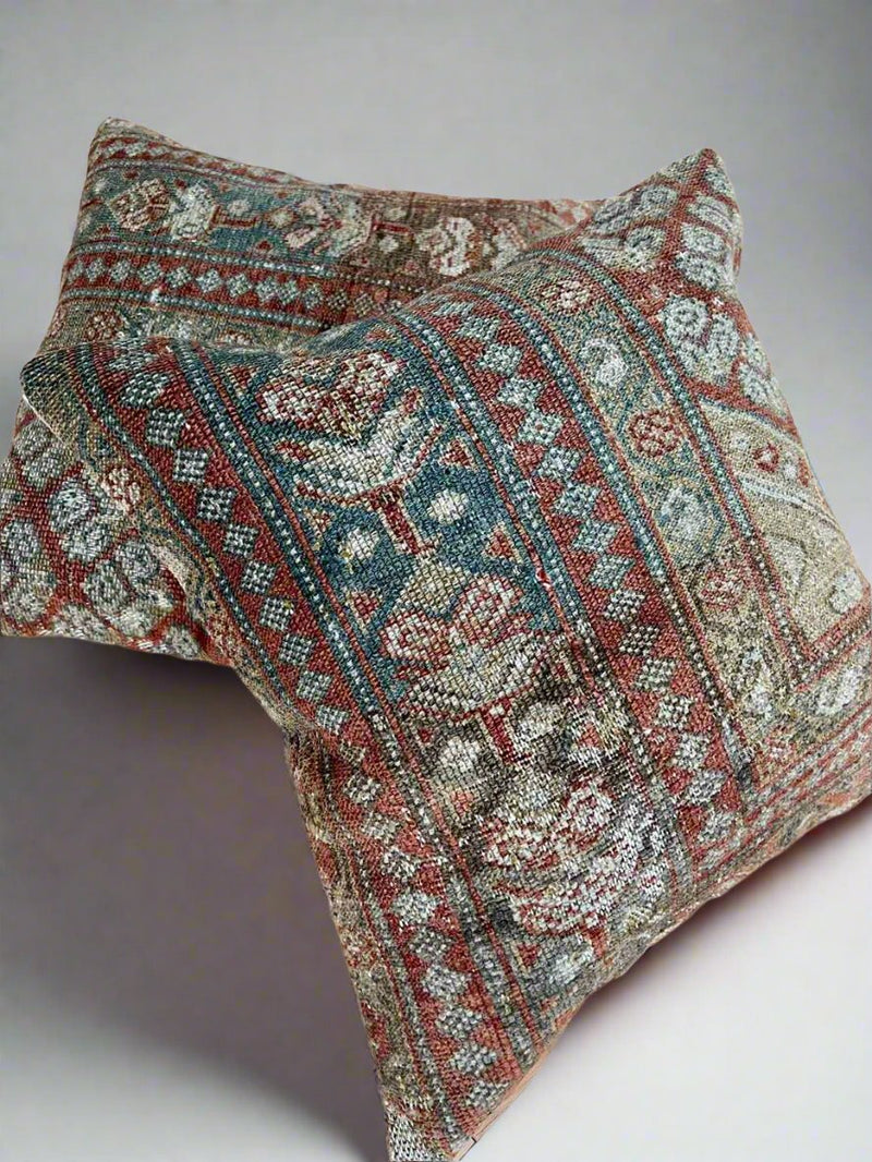 Vintage Rug Pillow Sustainable Home Decor @ Woven Kin Home