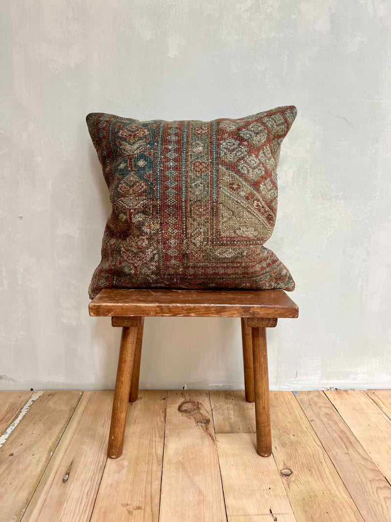 Vintage Rug Pillow Sustainable Home Decor @ Woven Kin Home