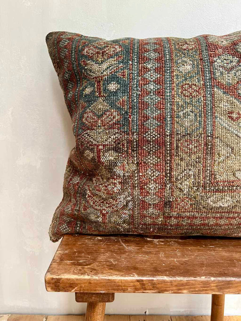 Vintage Rug Pillow Sustainable Home Decor @ Woven Kin Home