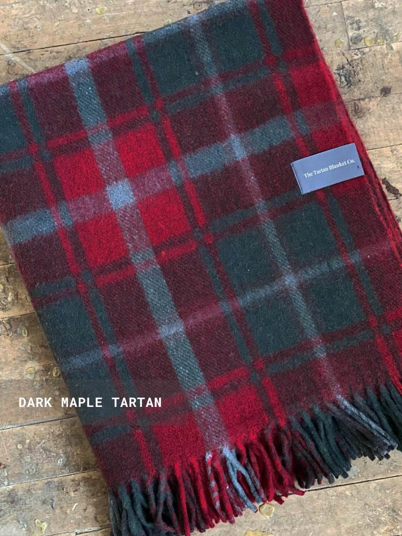 Recycled Wool Plaid Blanket at Woven Kin Home