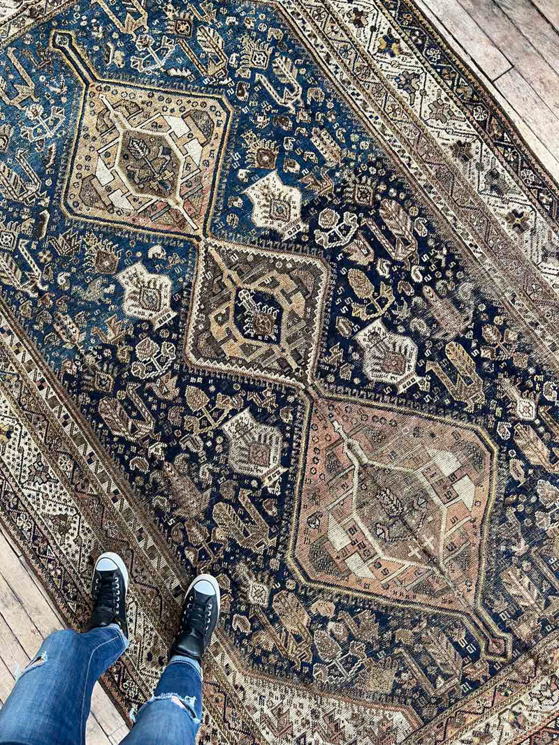 Antique Persian Hand-knotted Area Rug Sustainable Home Decor at Woven Kin Home