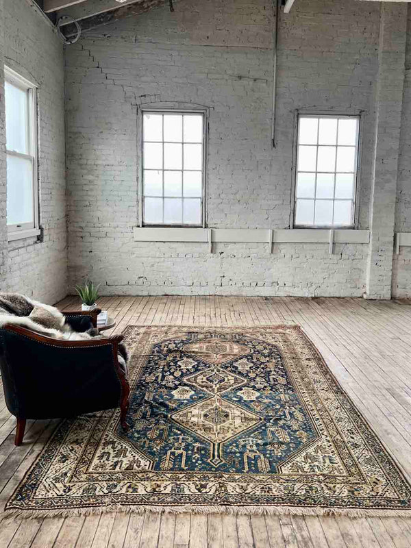 Antique Persian Hand-knotted Area Rug Sustainable Home Decor at Woven Kin Home
