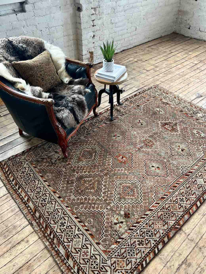 Vintage Persian Hand-knotted Area Rug at Woven Kin Home