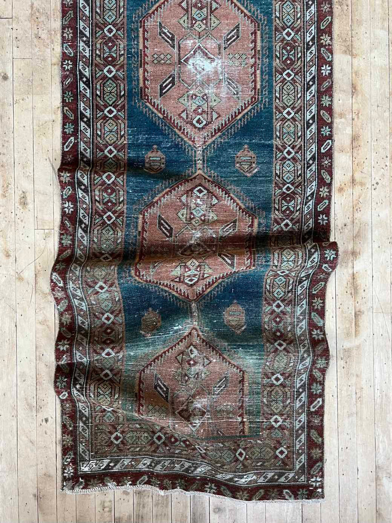 antique vintage runner rug sustainable home decor at Woven Kin Home