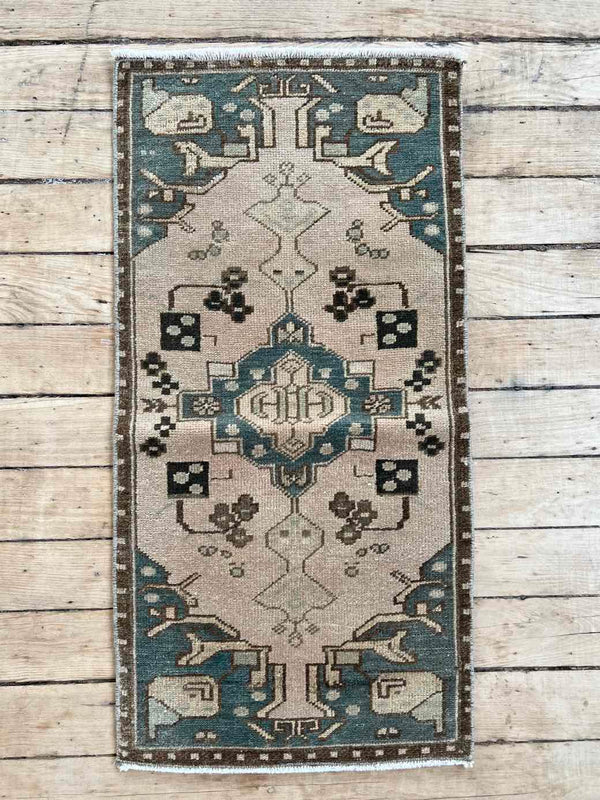 Vintage Turkish Accent Rug Woven Kin Home 