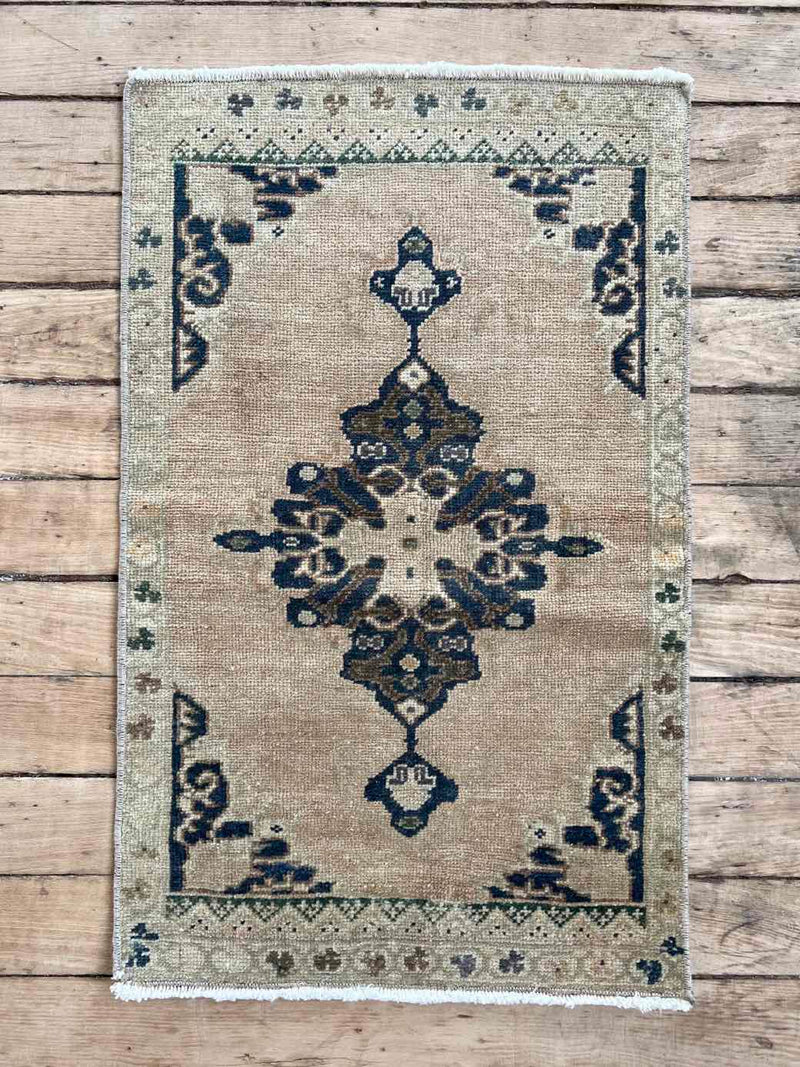 Vintage Turkish Accent Rug Woven Kin Home 