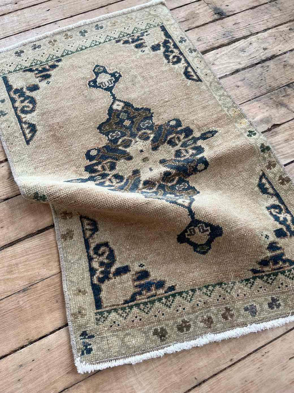 Vintage Turkish Accent Rug Woven Kin Home 