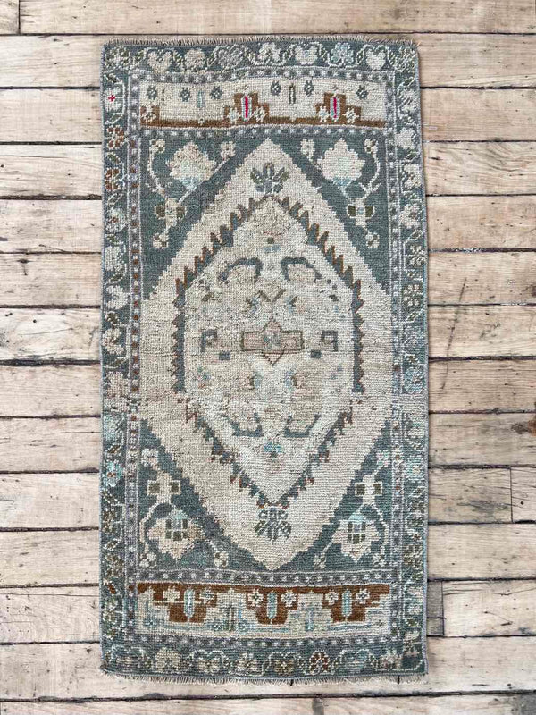 Vintage Turkish Accent Rug Woven Kin Home 