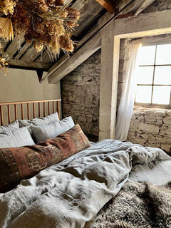 Vintage Rug Pillow Sustainable Home Decor @ Woven Kin Home