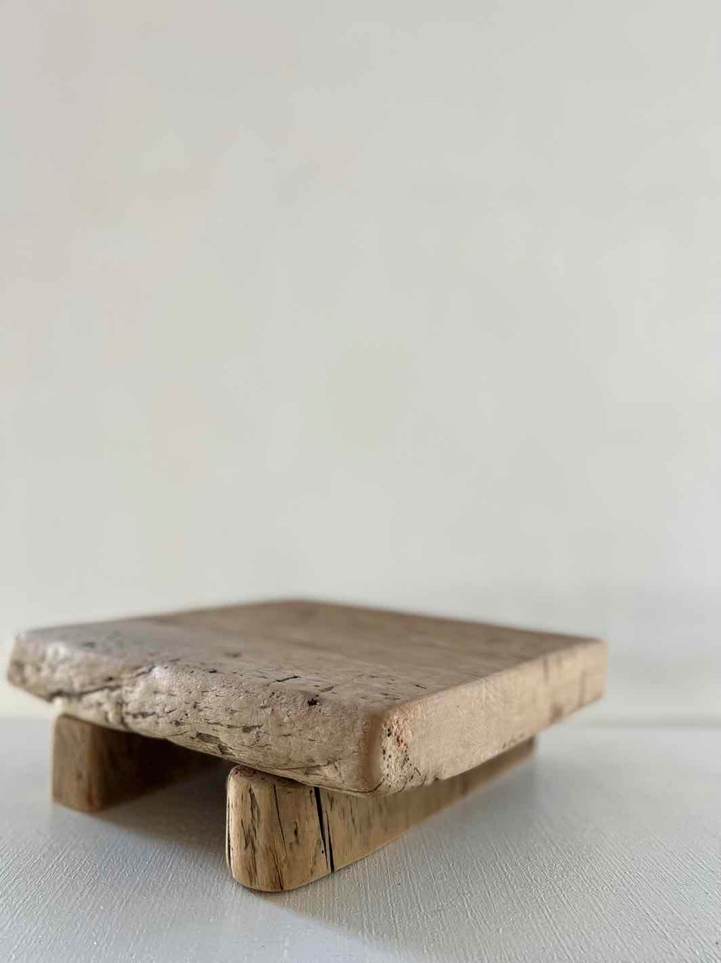 Antique Small Riser Handcrafted Antique Wooden Risers at Woven Kin Home
