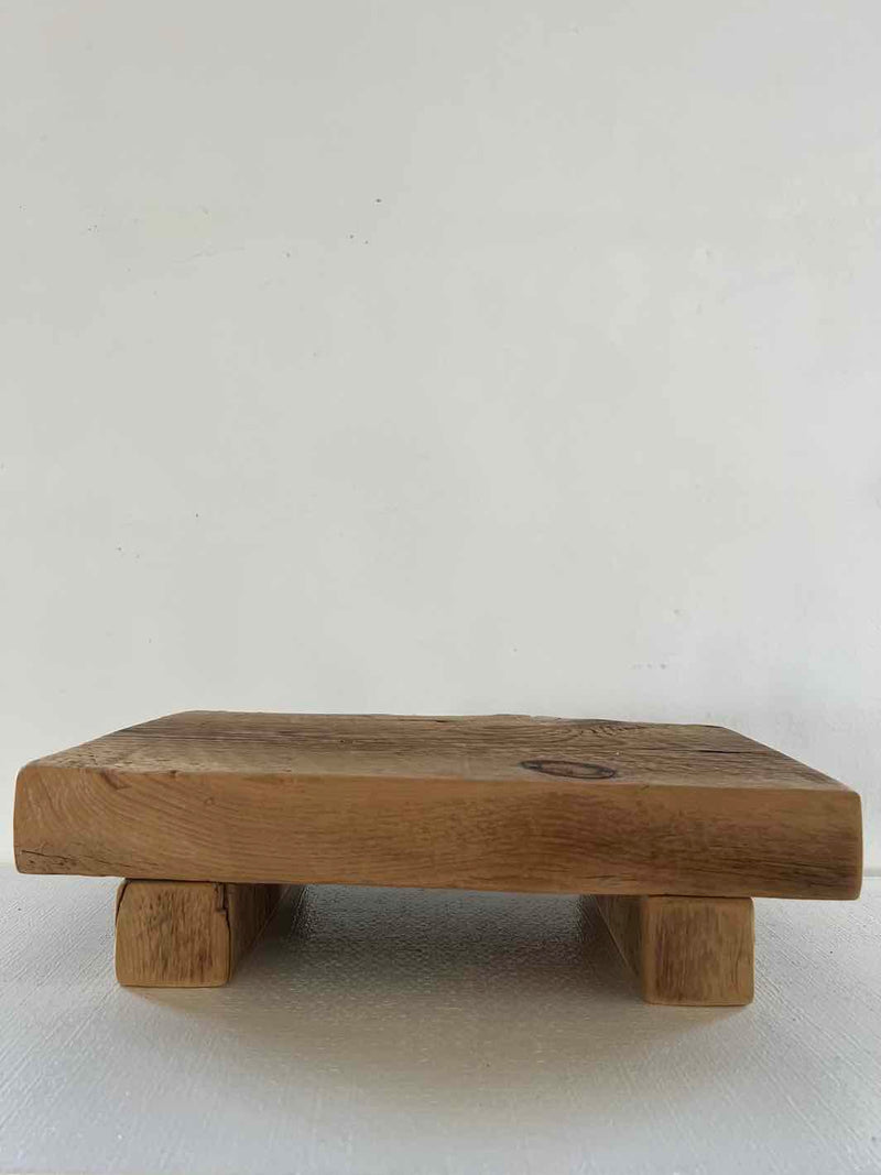 Handcrafted Antique Wooden Risers at Woven Kin Home