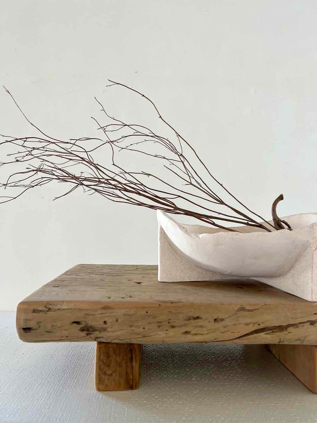 Antique Small Riser Handcrafted Antique Wooden Risers at Woven Kin Home