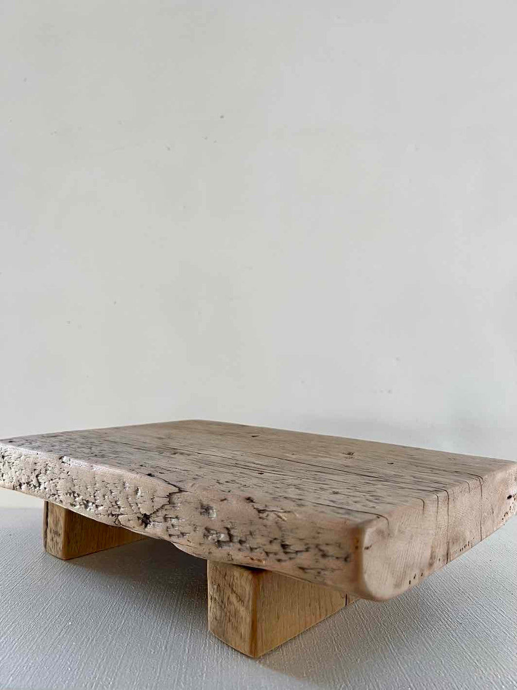 Antique Small Riser Handcrafted Antique Wooden Risers at Woven Kin Home