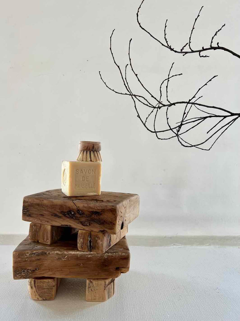 Antique Small Riser Handcrafted Antique Wooden Risers at Woven Kin Home
