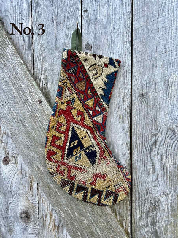 Antique Rug Christmas Stocking