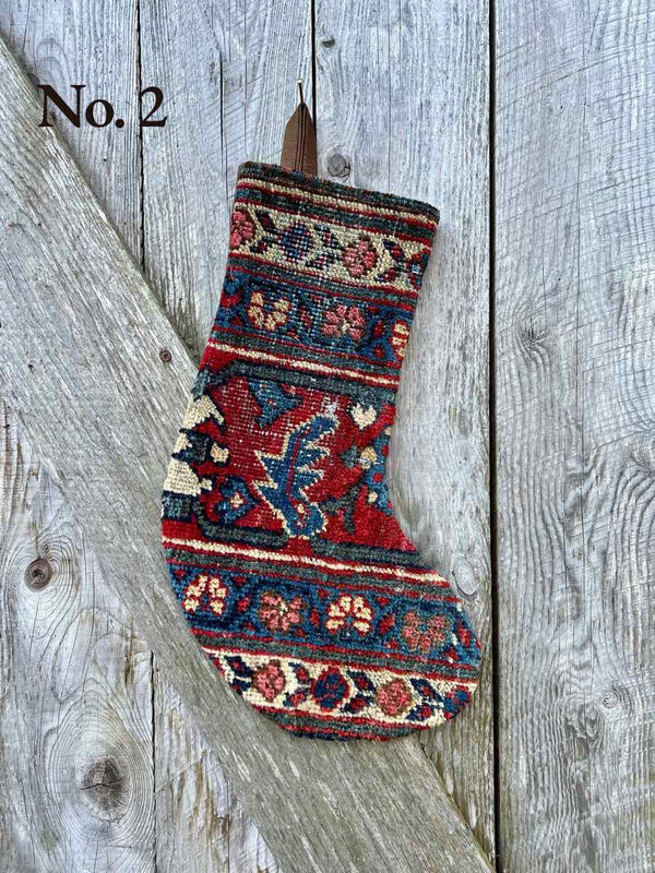 Antique Rug Christmas Stocking