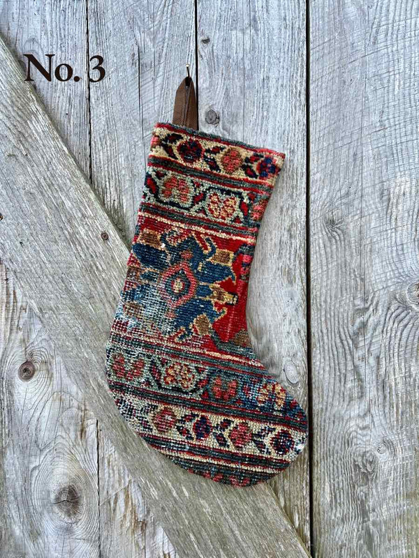 Antique Rug Christmas Stocking