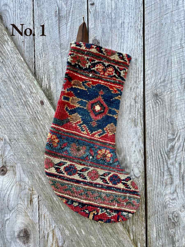 Antique Rug Christmas Stocking