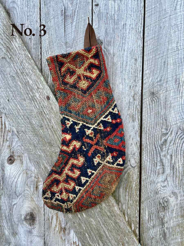 Antique Rug Christmas Stocking