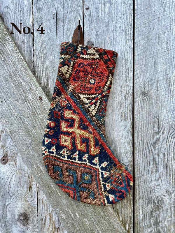 Antique Rug Christmas Stocking