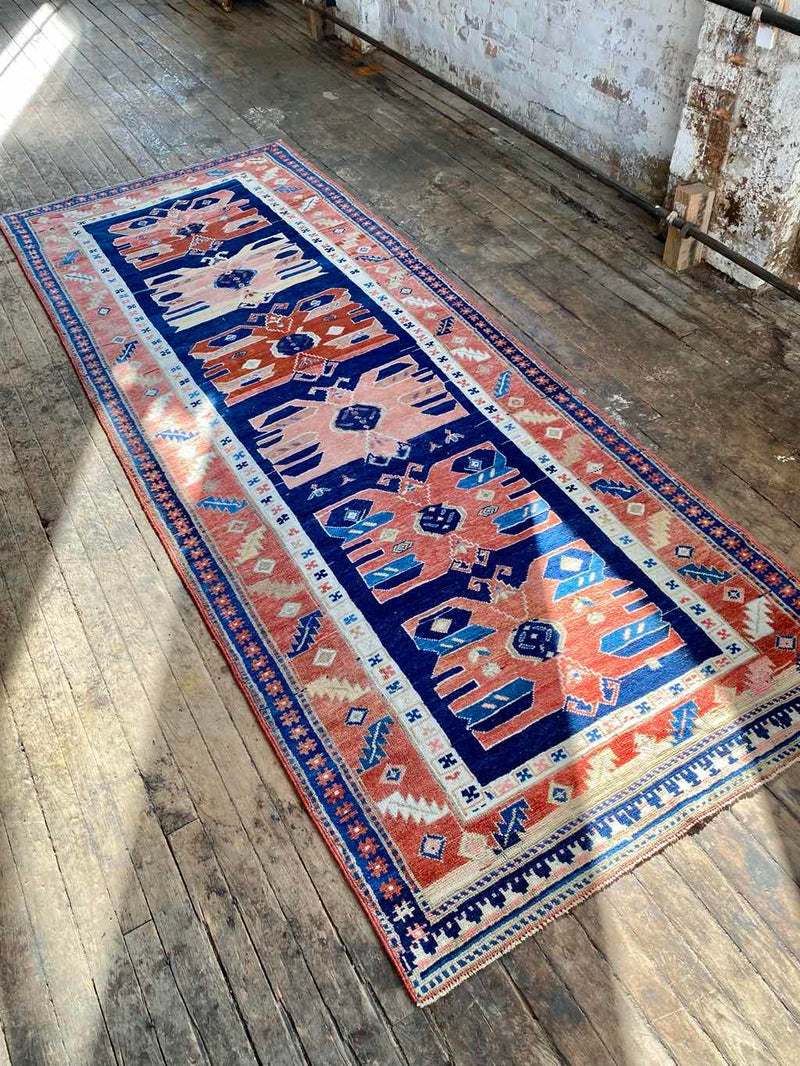 antique Caucasian runner rug