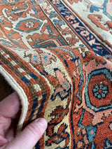 antique Persian Serapi area rug