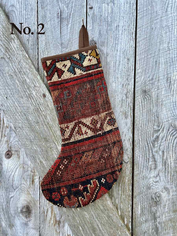 Antique Rug Christmas Stocking