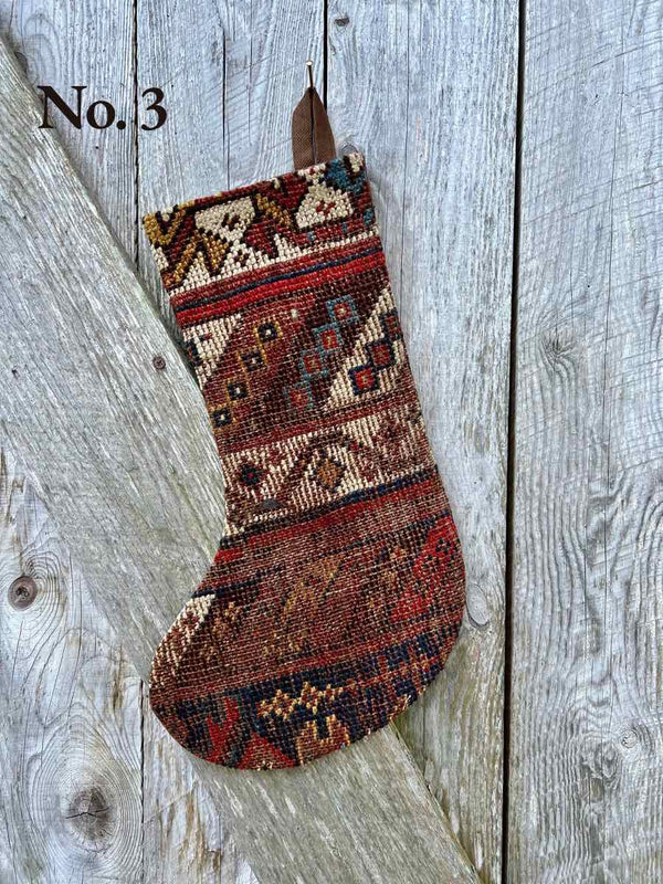 Antique Rug Christmas Stocking
