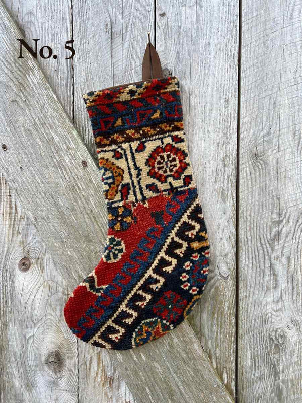 Antique Rug Christmas Stocking