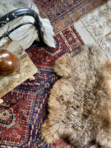 organic sheepskin rug - fluffy auburn