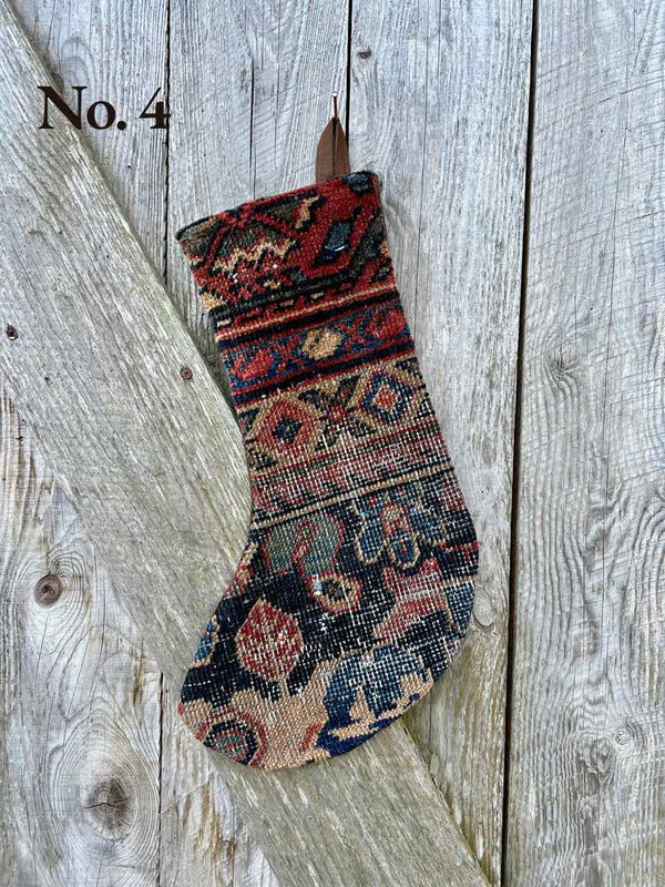 Antique Rug Christmas Stocking