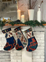 holiday vintage rug stockings