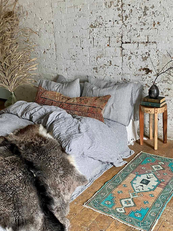 Vintage Turkish Tiny Accent Rug