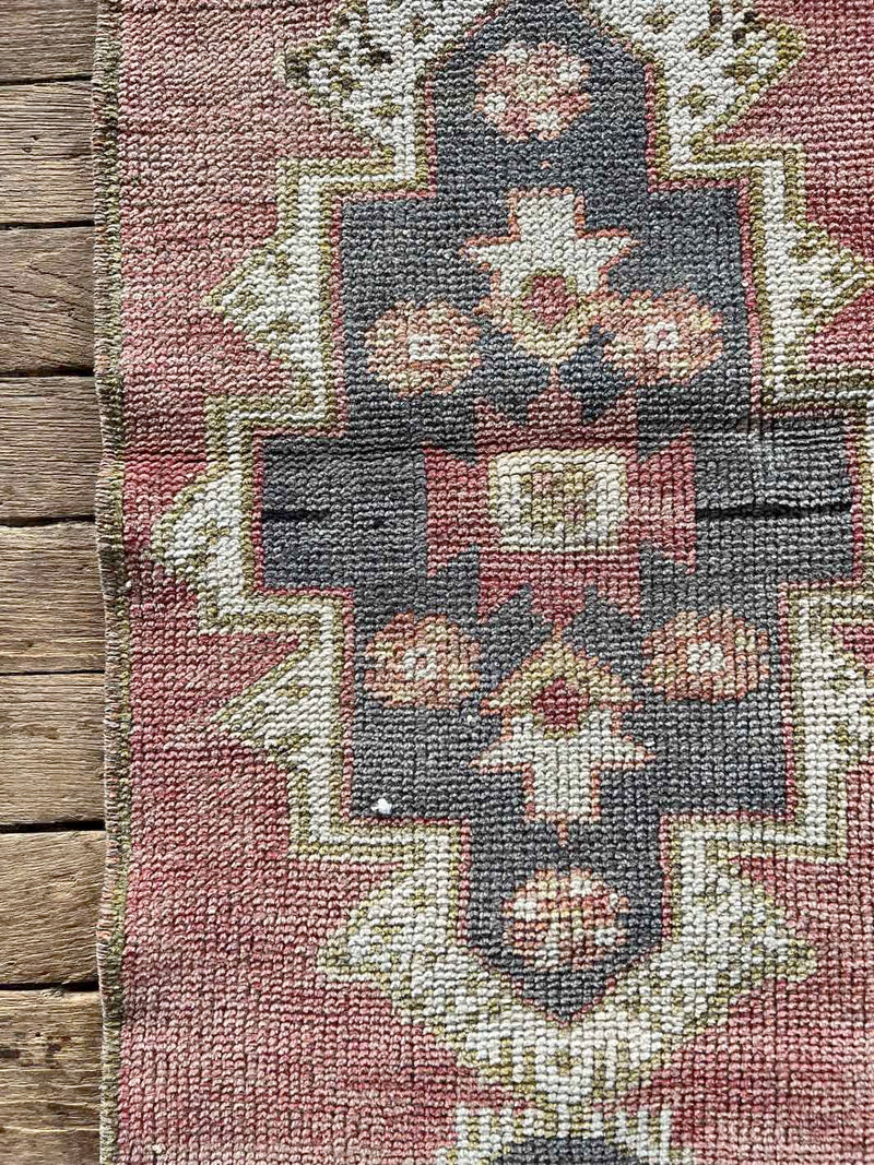 Vintage Turkish Tiny Accent Rug