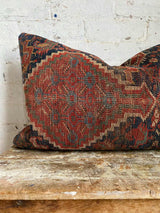 vintage rug pillow