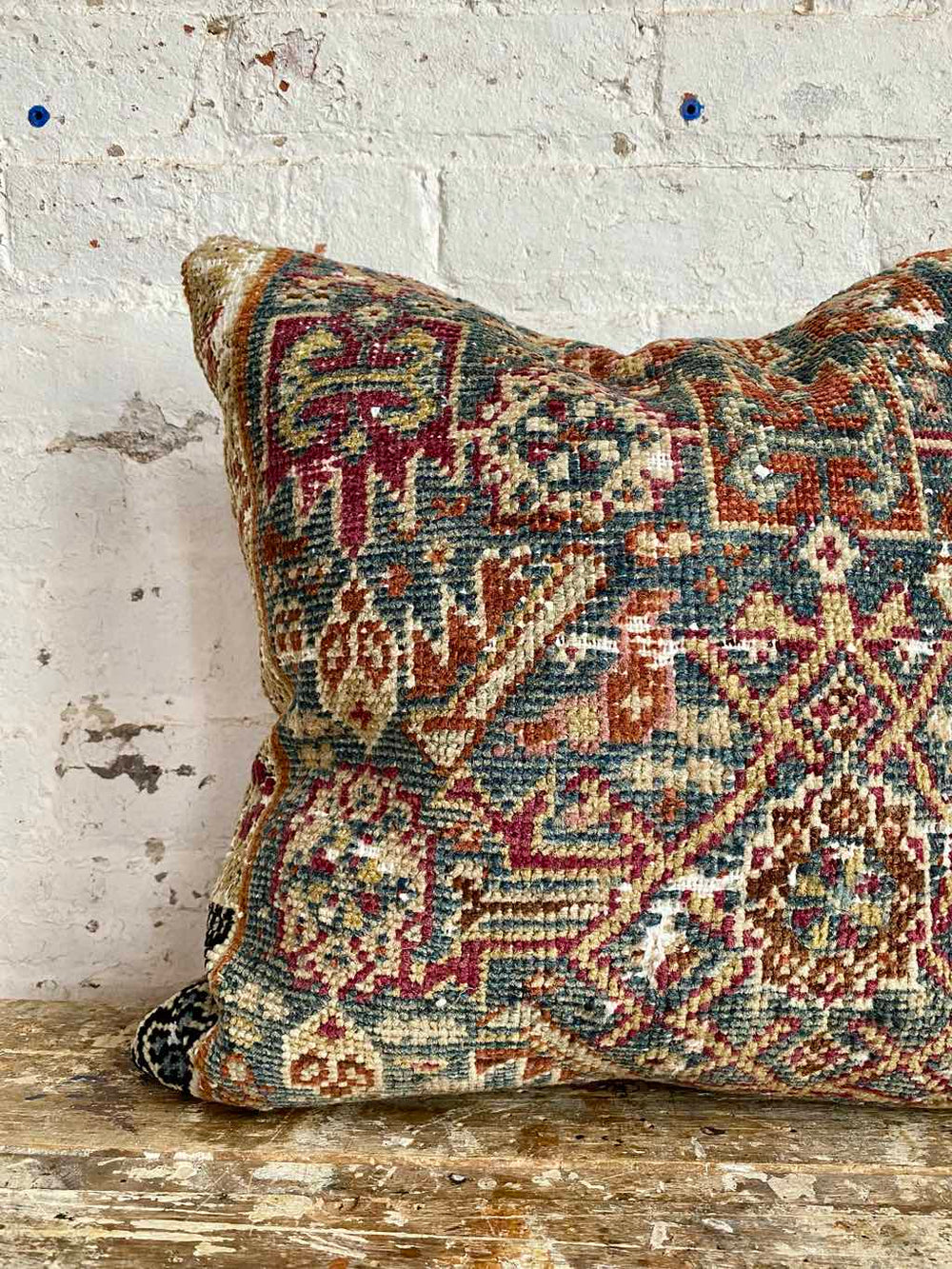 Vintage Rug Pillow 95 – Woven Kin Home